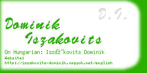 dominik iszakovits business card